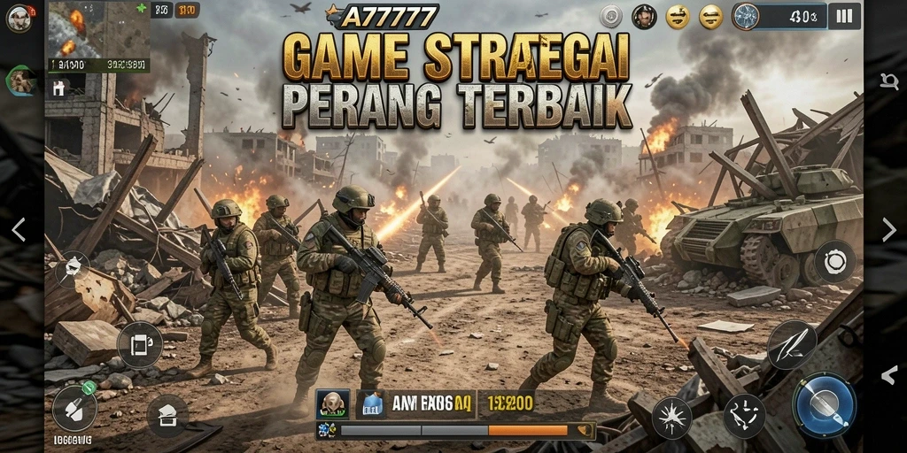 Tampilan gameplay menarik dari A7777 yang menunjukkan strategi pertempuran.
