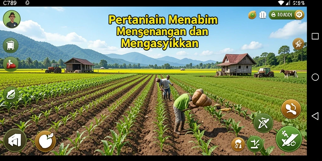 Tangkapan layar C789 menampilkan aktivitas bertani yang menyenangkan.