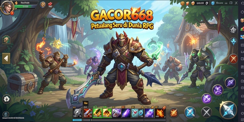 Tampilan gameplay GACOR668 yang menampilkan aksi pertempuran epik.