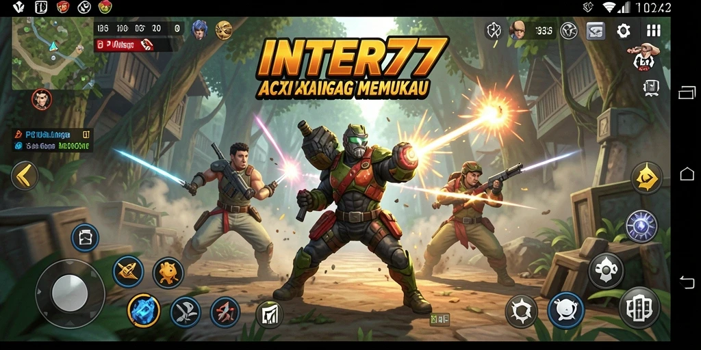 Tampilan aksi seru dalam gameplay INTER77.