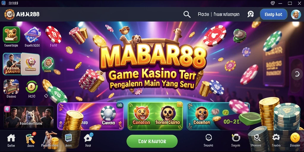 Screenshot MABAR88 menampilkan keseruan gameplay Kasino yang mendebarkan.