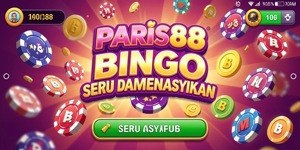 Screenshot utama PARIS88 menampilkan momen seru permainan Bingo.