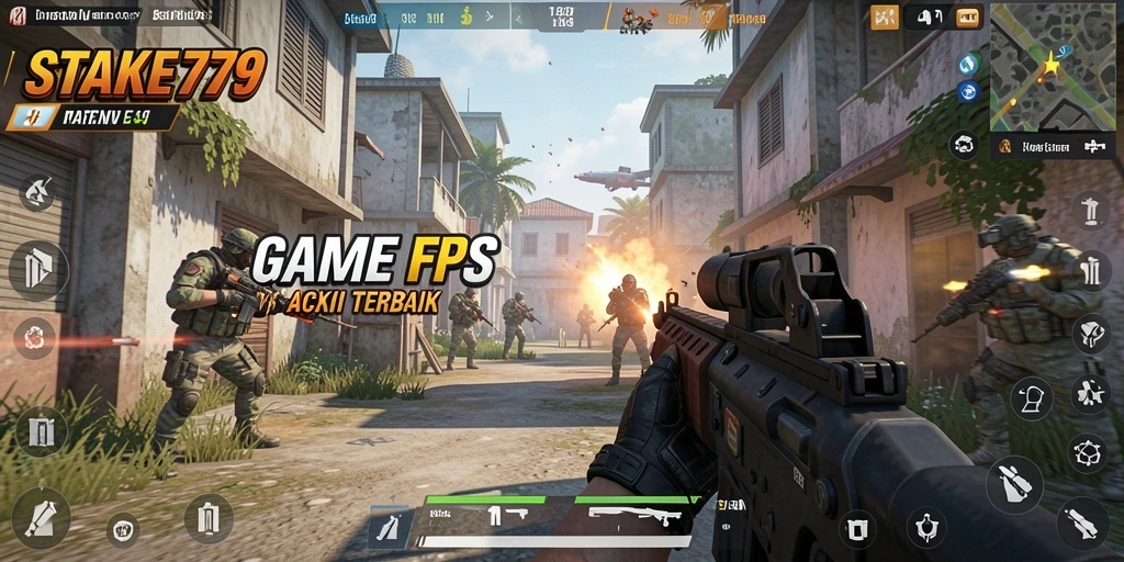 Screenshot gameplay STAKE779 dengan aksi tembak-menembak yang intens.
