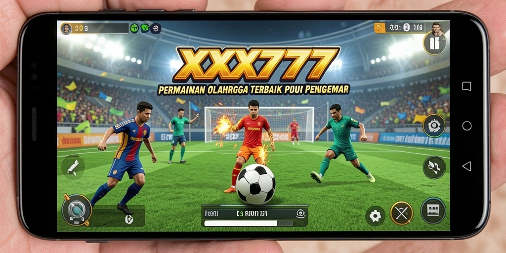 Screenshot dari gameplay XXX777 menampilkan aksi seru dalam pertandingan olahraga.